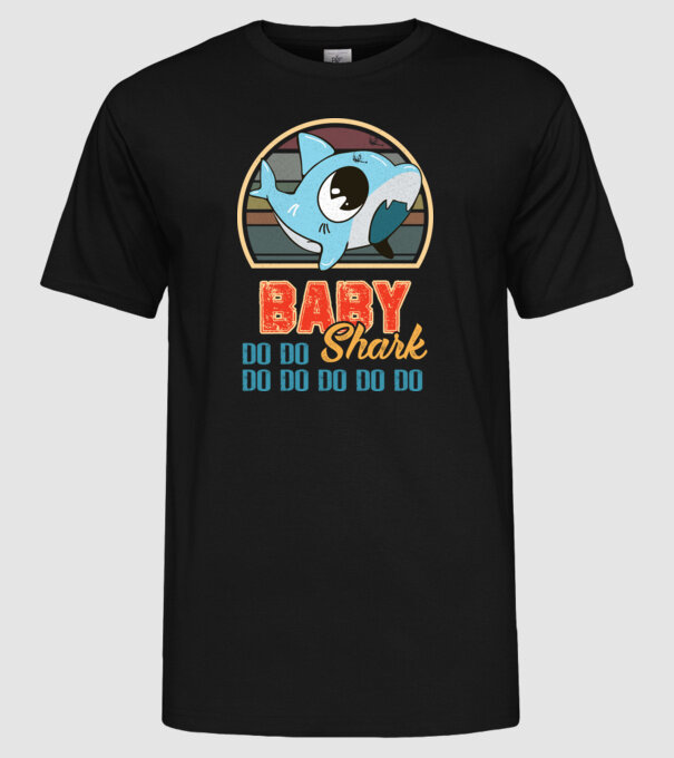BabyBOY shark model negru pe tricou
