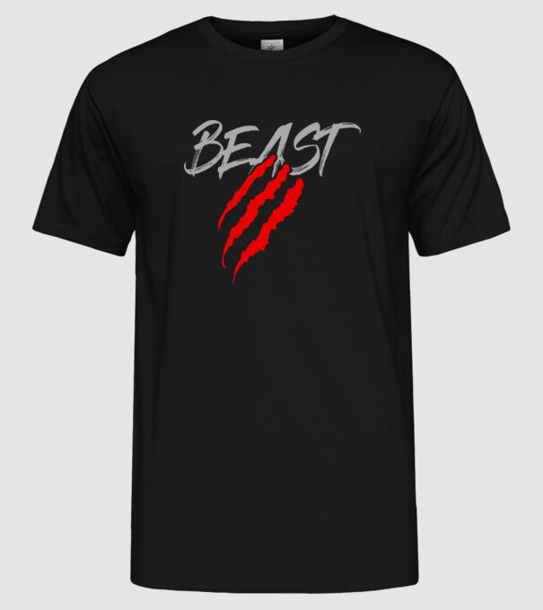 Beast model negru pe tricou