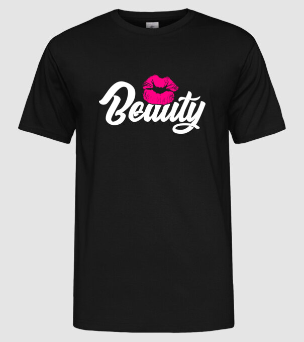 Beauty model negru pe tricou