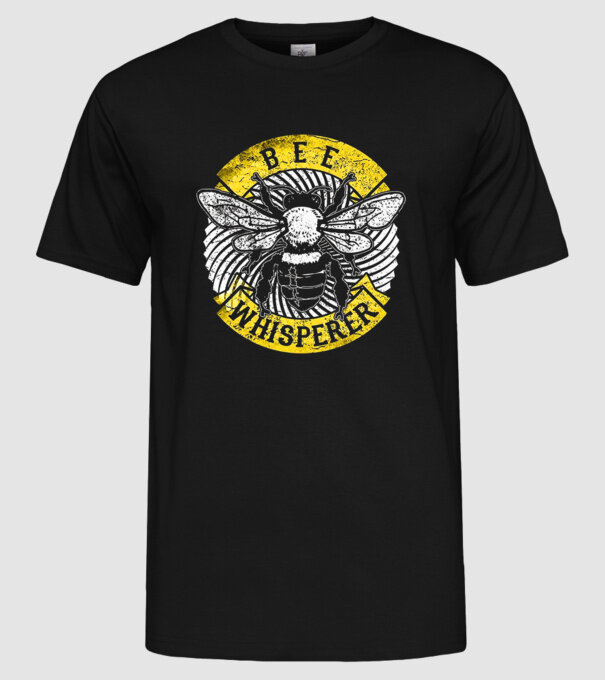 Bee Whisperer model negru pe tricou