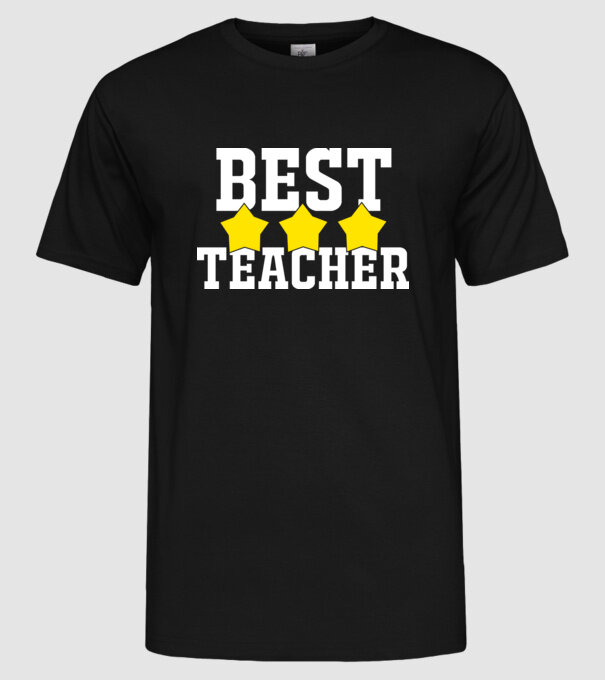 Best teacher model negru pe tricou