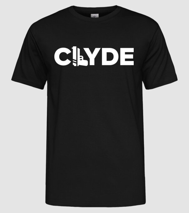 Bonnie és Clyde CLYDE model negru pe tricou