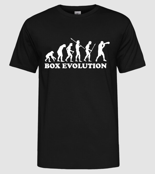 Box evolution model negru pe tricou