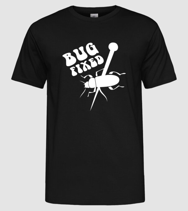 Bug fixed model negru pe tricou