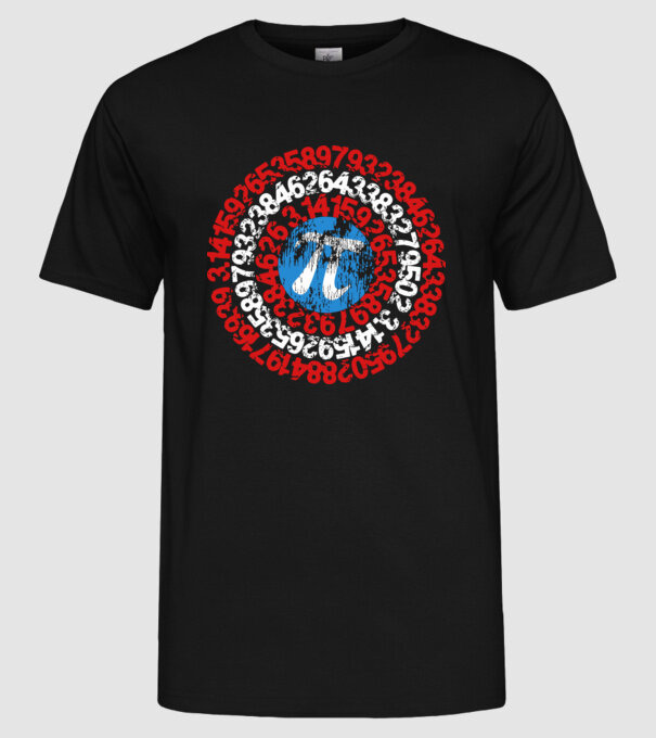 Captain PI model negru pe tricou