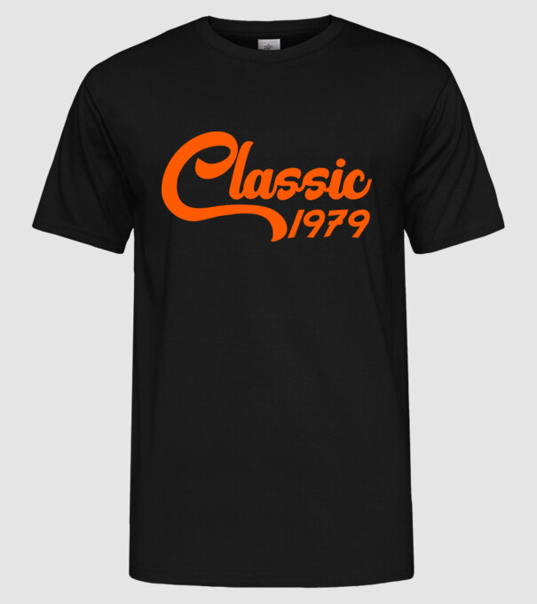 Classic 1979 model negru pe tricou
