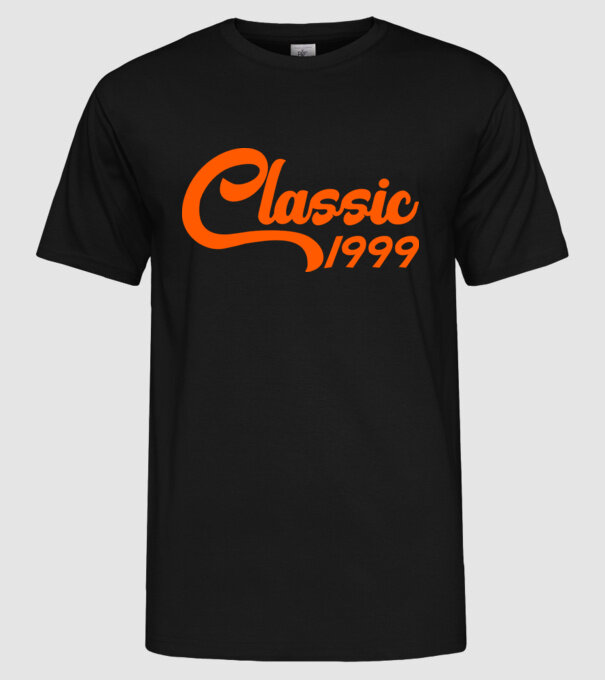 Classic 1999 model negru pe tricou