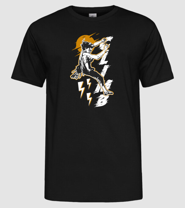 CLIMB retro model negru pe tricou