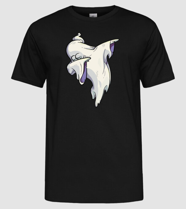 Dab ghost model negru pe tricou