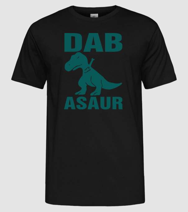 Dabasaur model negru pe tricou