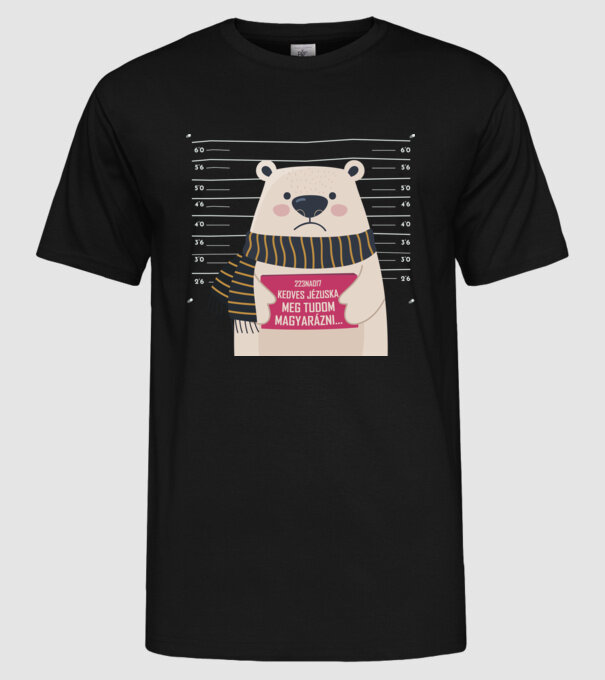 DearSanta model negru pe tricou