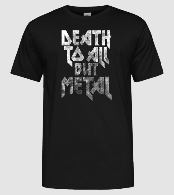 Death but metal model negru pe tricou