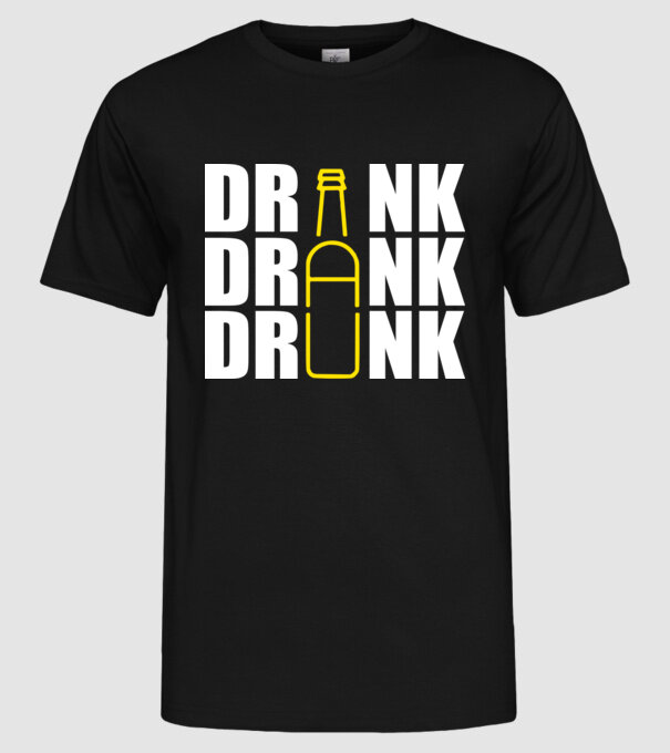 Drink drank drunk model negru pe tricou