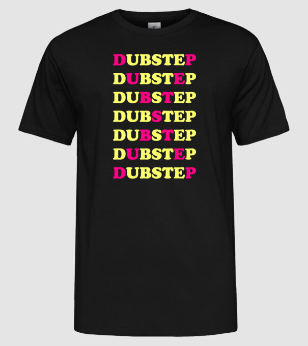 Dubstep model negru pe tricou