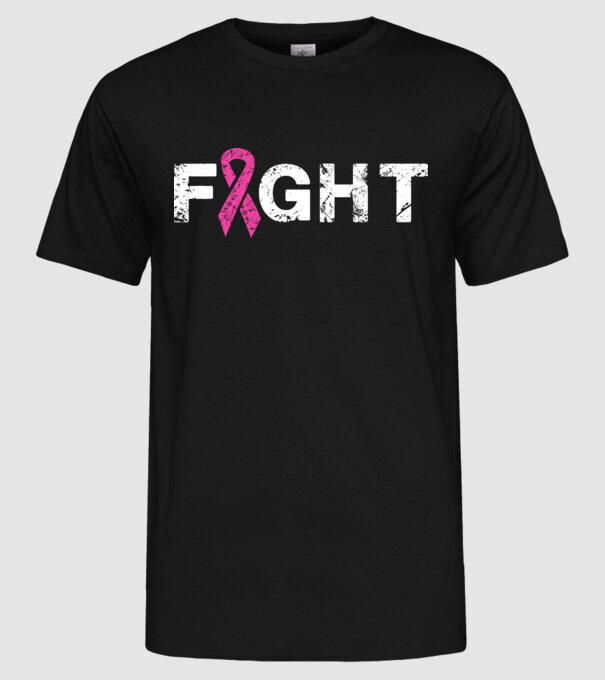 Fight model negru pe tricou