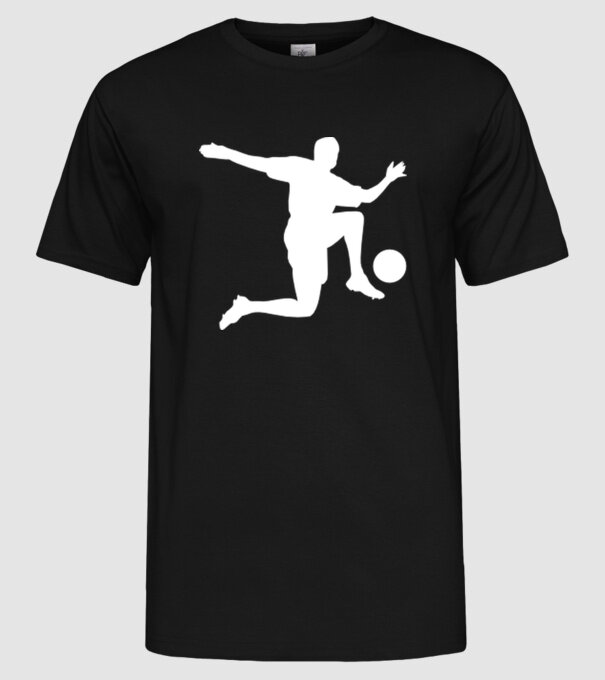Fotbal 3 model negru pe tricou