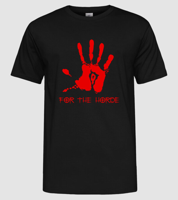 For The Horde Hand model negru pe tricou