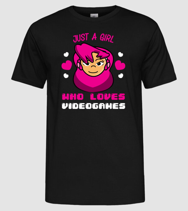 Girl Gamer model negru pe tricou