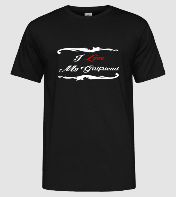 Girlfriend model negru pe tricou