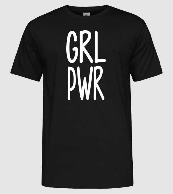 Girl Power model negru pe tricou