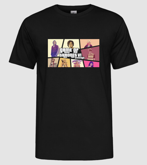 GTA game of thrones model negru pe tricou