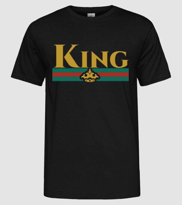 Gucci king model negru pe tricou