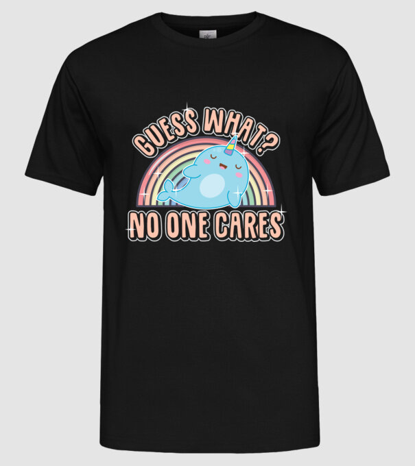 Guess what narval model negru pe tricou