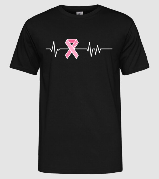 Heartbeat faith model negru pe tricou