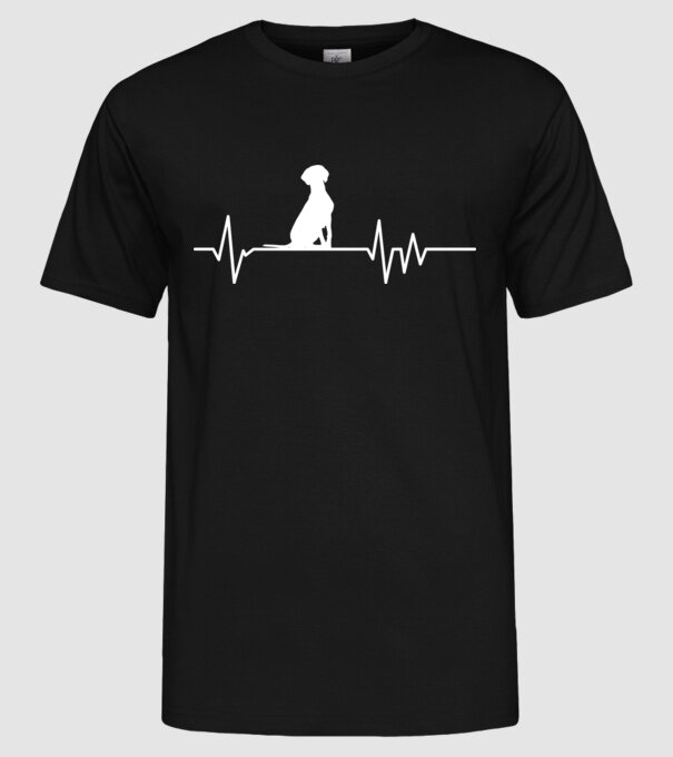 Heartbeat silueta Vijla model negru pe tricou