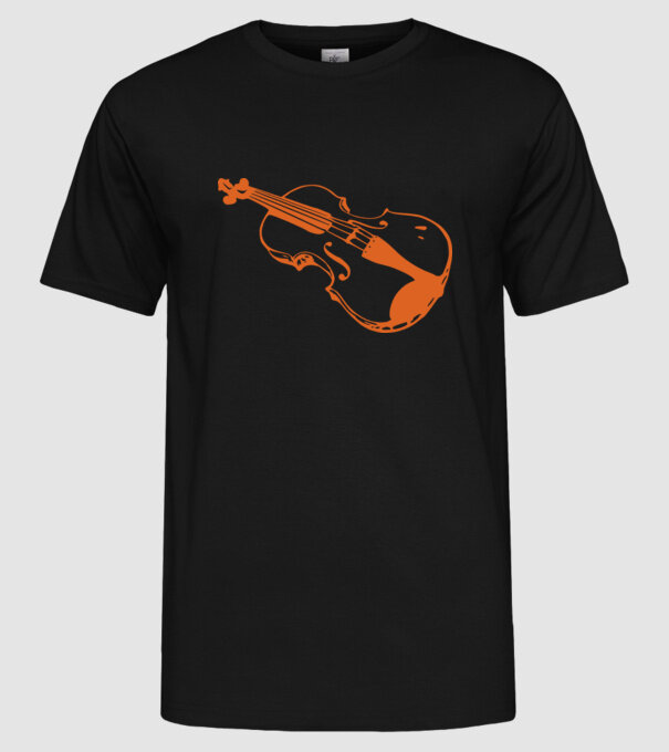 Vioară model negru pe tricou