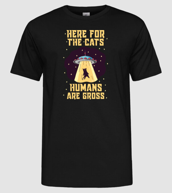 Here for the cats model negru pe tricou