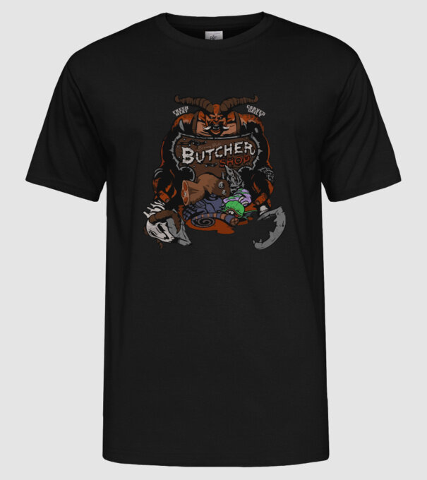 Heroes of the Storm - Butcher (snapsleek) model negru pe tricou