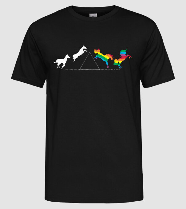 horse pink floyd model negru pe tricou