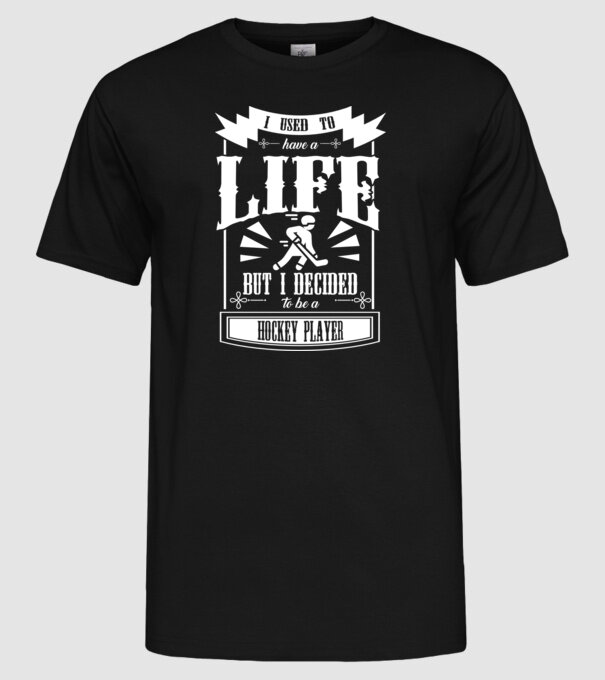 I used to have a life HOCHEIST model negru pe tricou