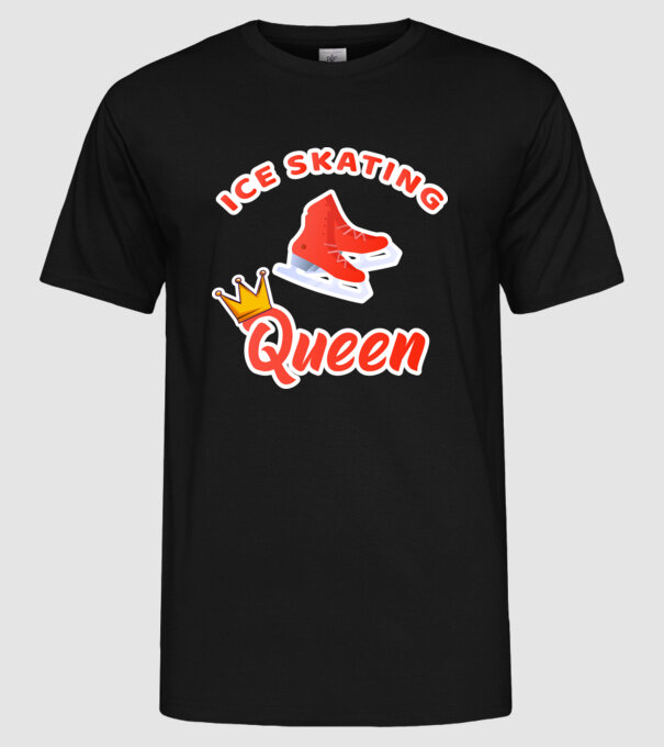 Ice skatin Queen model negru pe tricou