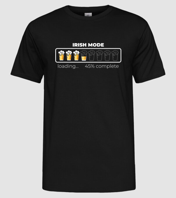 Irish mode model negru pe tricou