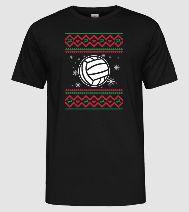 Model tricotat de Crăciun - Polo pe apă model negru pe tricou
