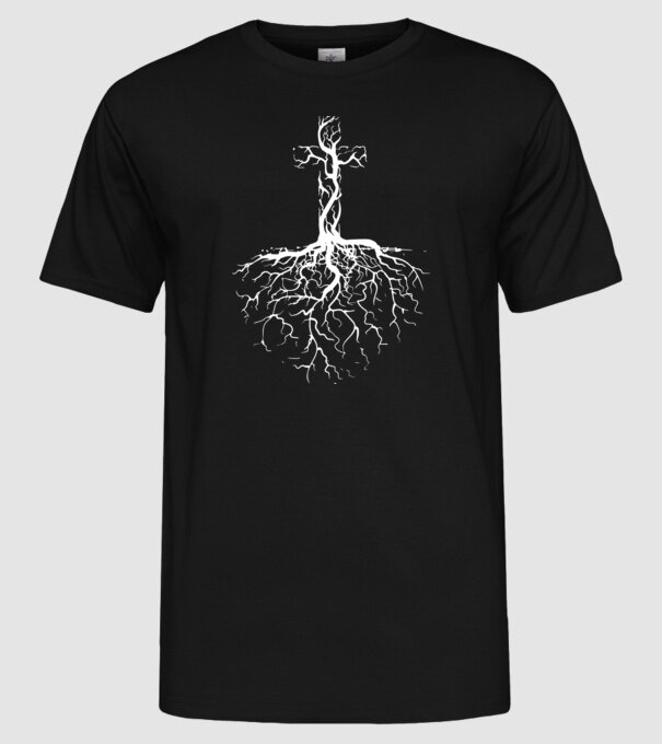 Cruce model negru pe tricou