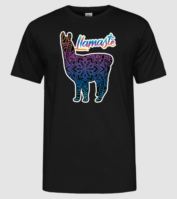 Lamaste color2-01 model negru pe tricou