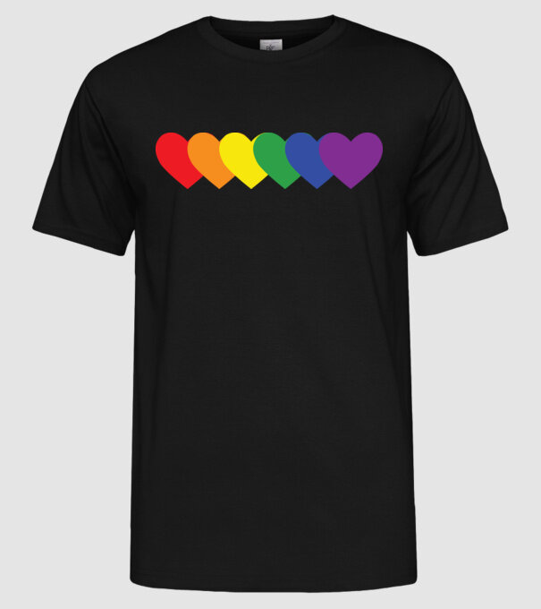 Inimi Lgbtq model negru pe tricou