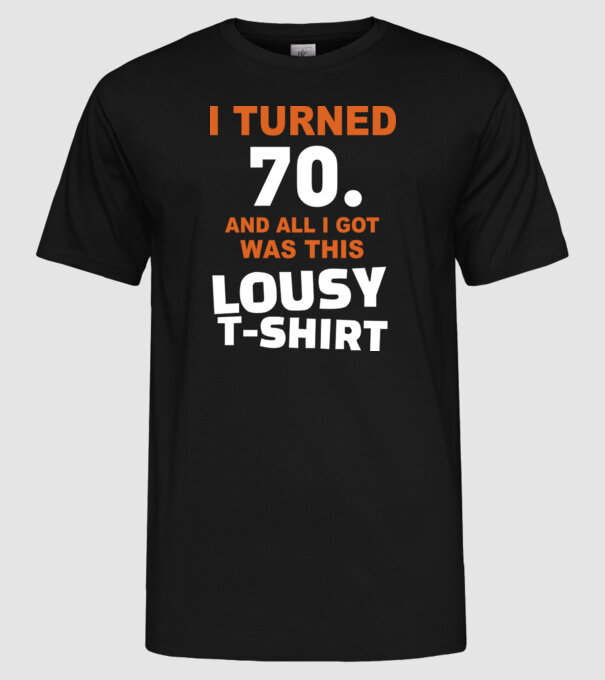 Lousy T-shirt 70. model negru pe tricou