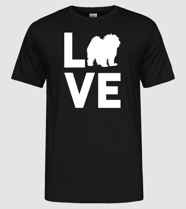 LOVE Bolognese model negru pe tricou