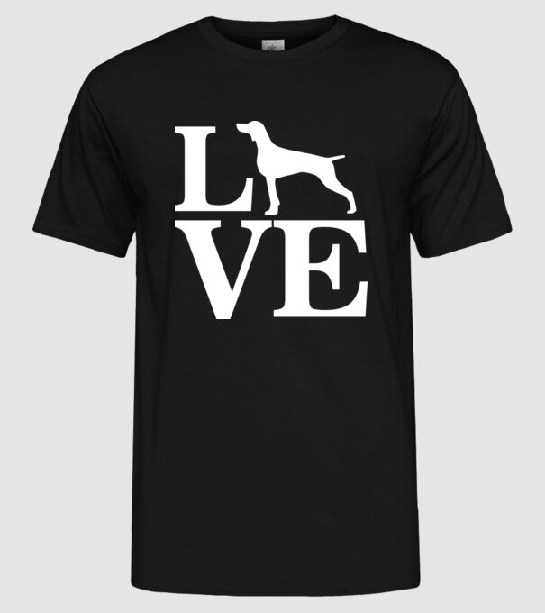 LOVE VIȘLĂ model negru pe tricou