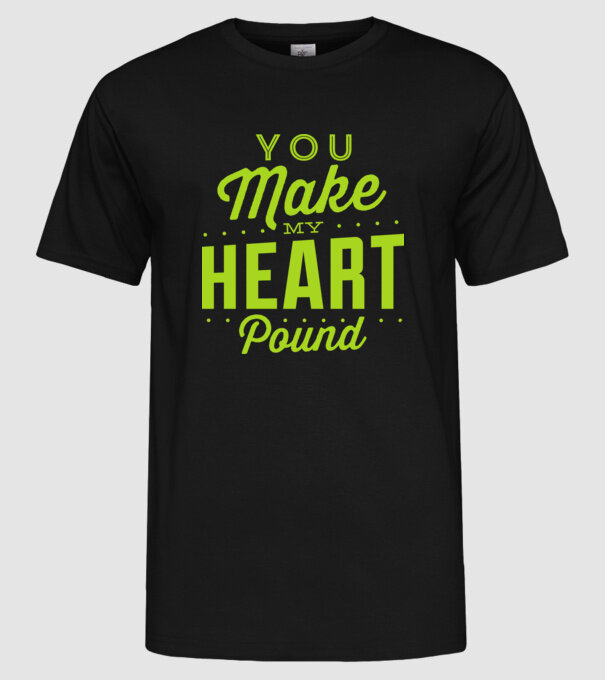 Make my heart model negru pe tricou