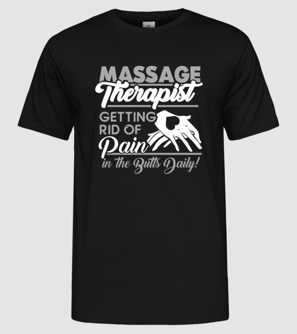 Massage pain model negru pe tricou