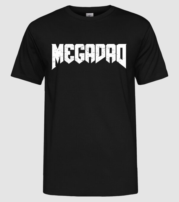 Megadad model negru pe tricou