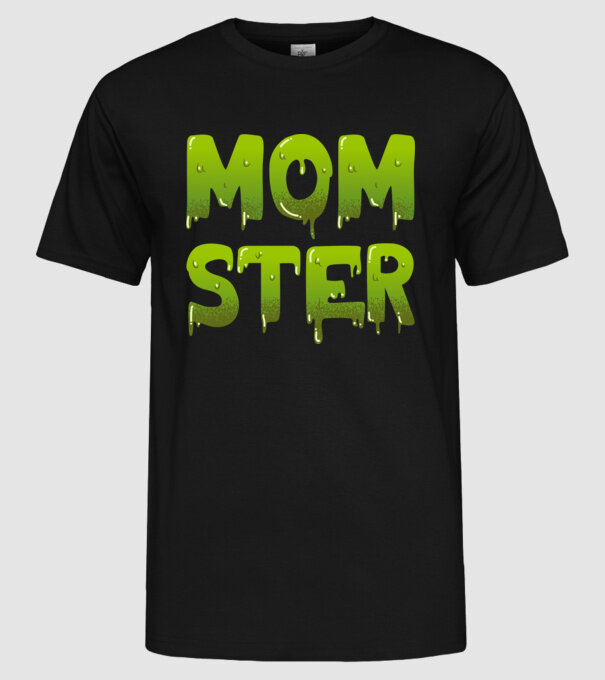 Momster model negru pe tricou