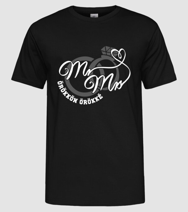 pentru totdeauna model negru pe tricou