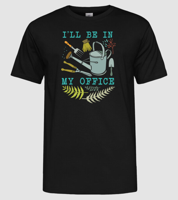 My office model negru pe tricou