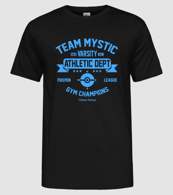 Mystic champions model negru pe tricou